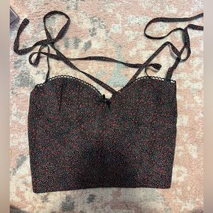 WHITE FOX tie-strap top